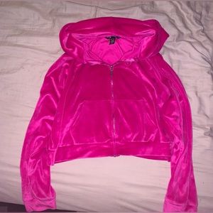 PINK Velour tracksuit top